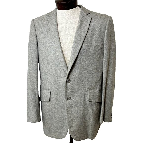 Pure Cashmere American Craftsmen 42 Sport Coat Gray Blazer Suit Jacket USA VTG - Picture 3 of 15